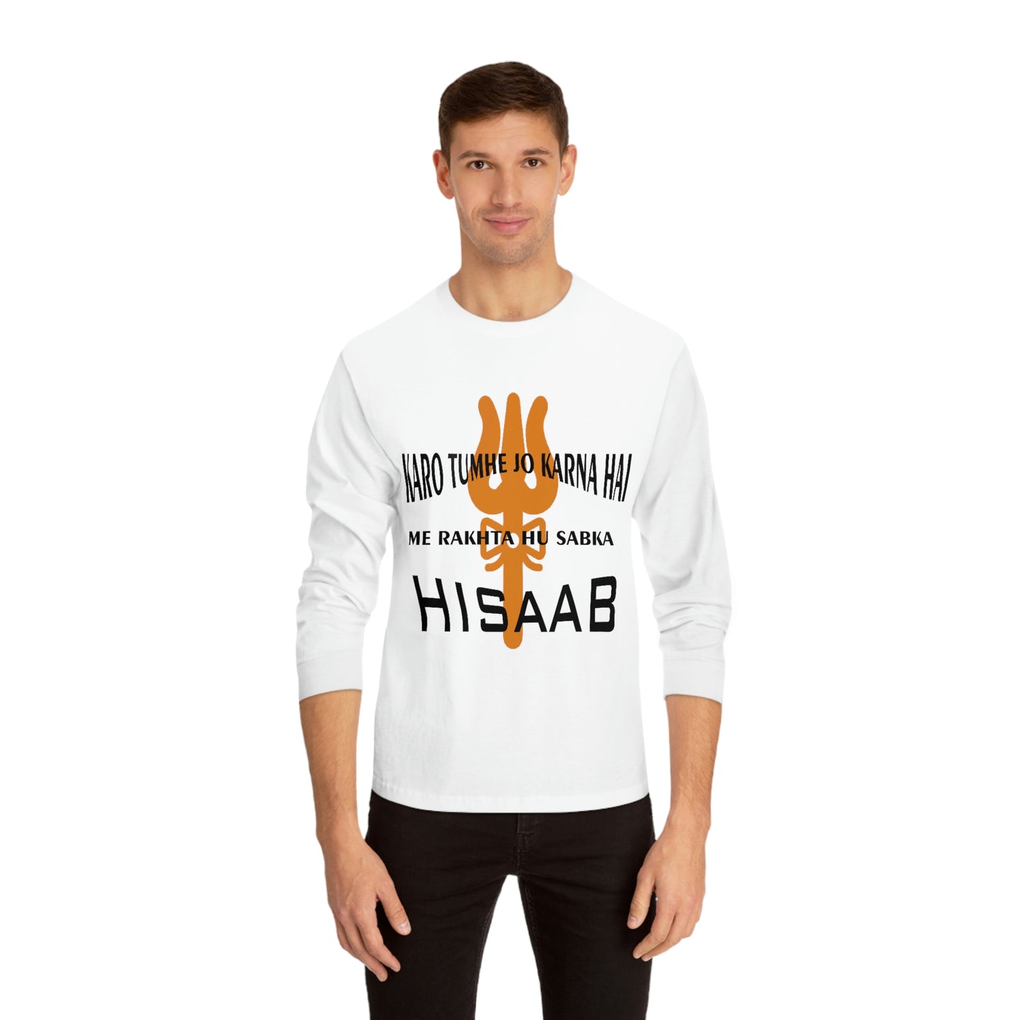 Mahakaal ka Hisaab white Long Sleeve T-Shirt