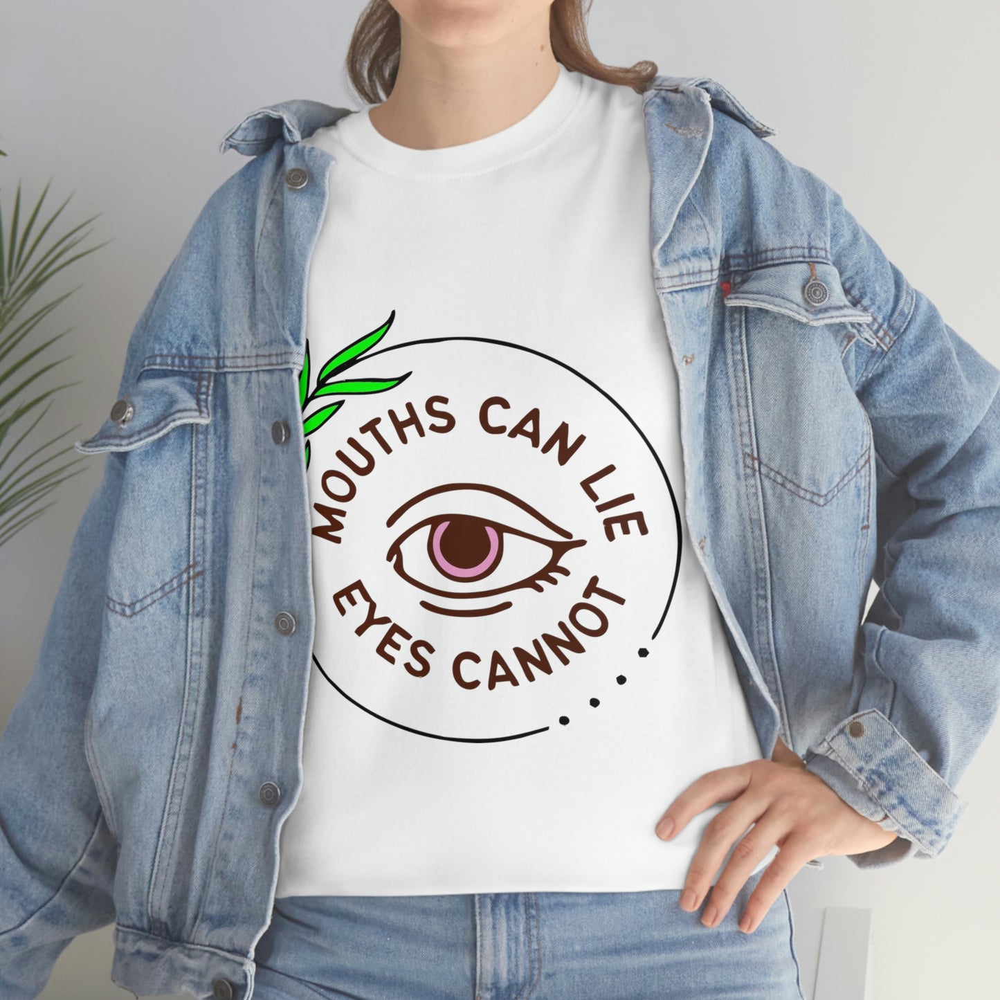 Mouths can Lie women's Heavy Cotton T-shirt