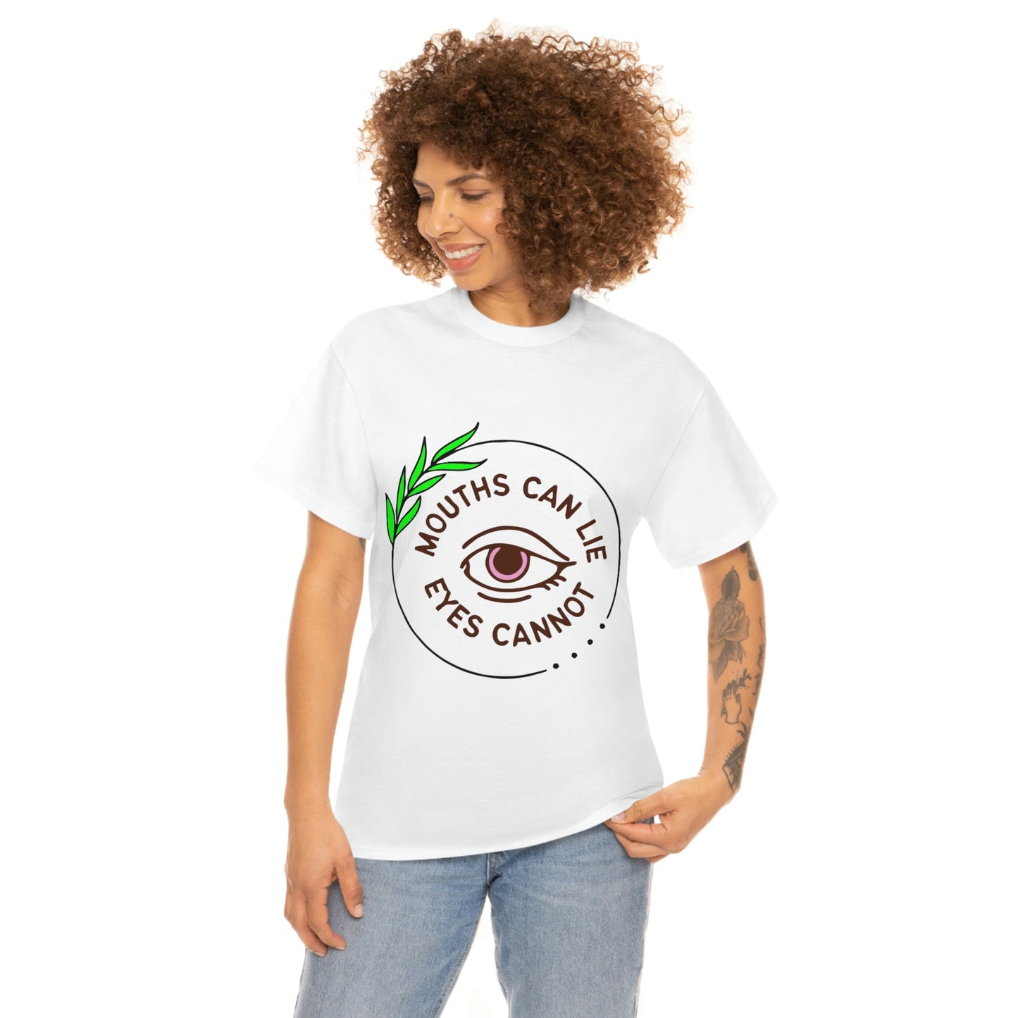 Mouths can Lie women's Heavy Cotton T-shirt