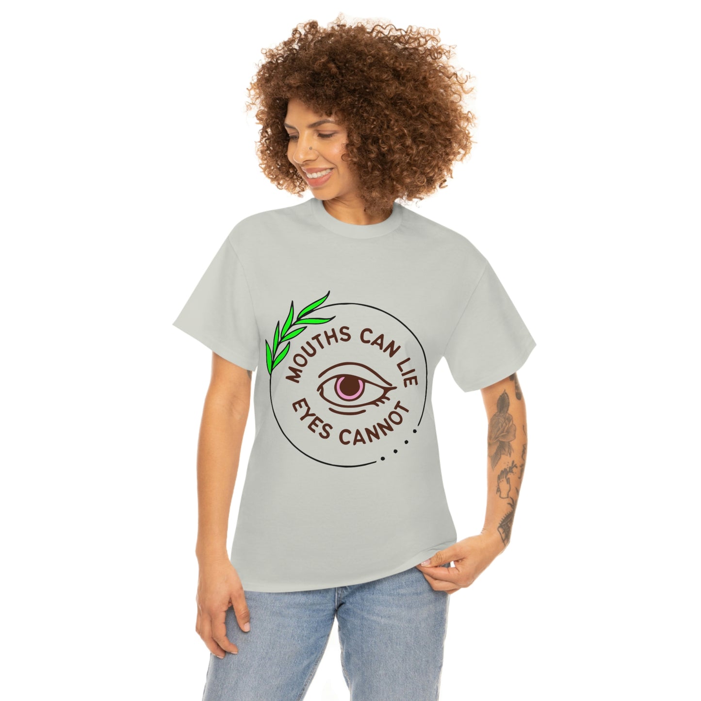 Mouths can Lie women's Heavy Cotton T-shirt