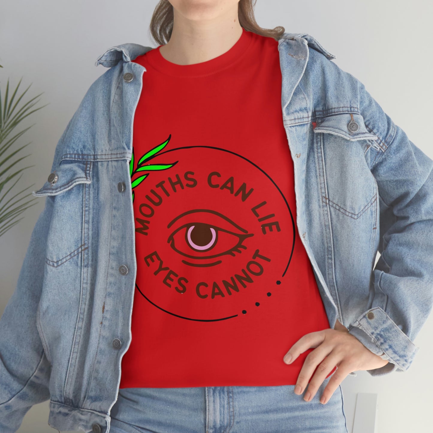 Mouths can Lie women's Heavy Cotton T-shirt