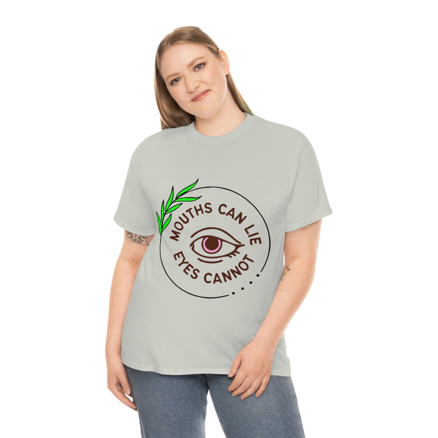 Mouths can Lie women's Heavy Cotton T-shirt