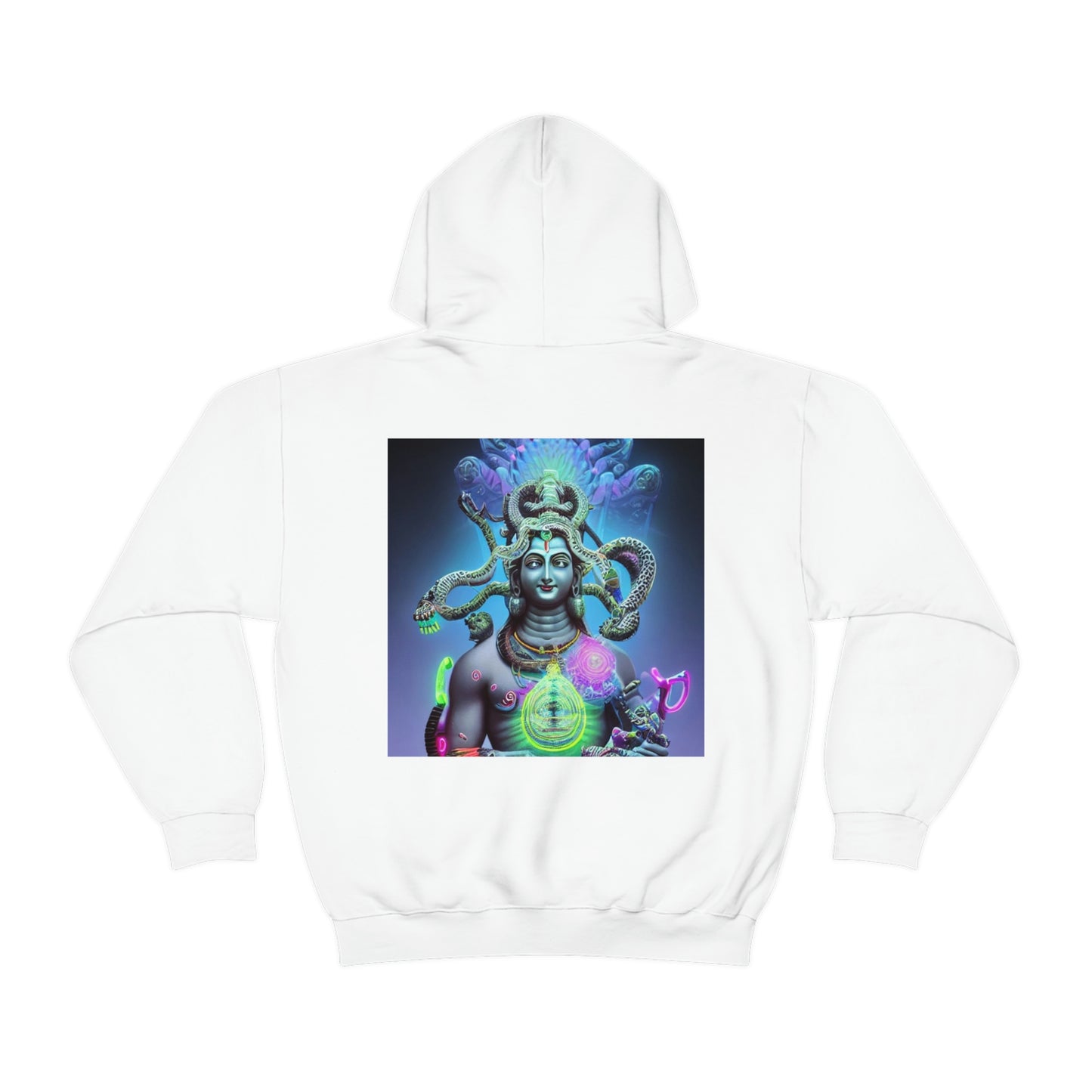 Mahakaal ka Hisaab white Hoodie sweatshirt.