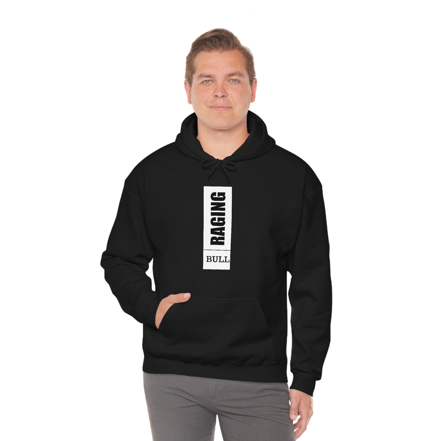 Raging Bull black men's Hoodie sweatshirt.