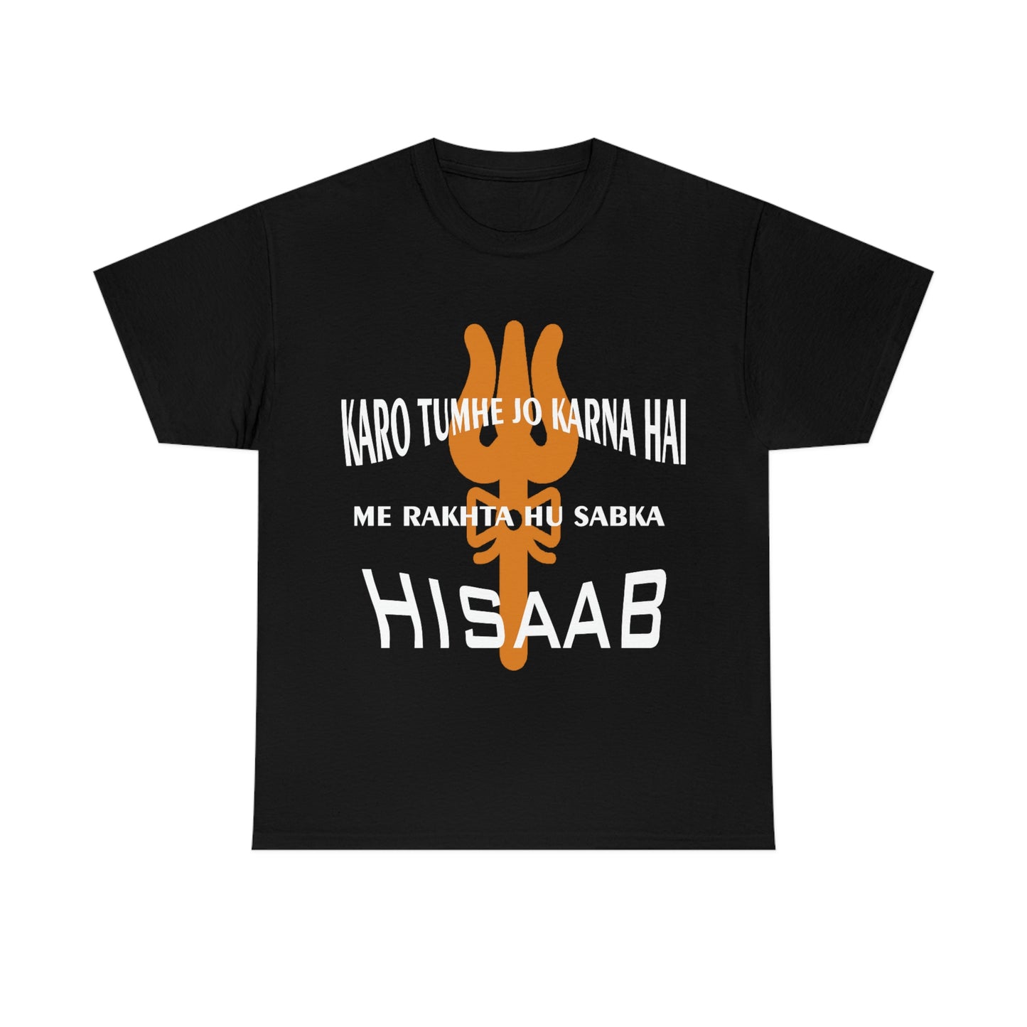 Mahakaal ka Hisaab Black Heavy Cotton T-shirt