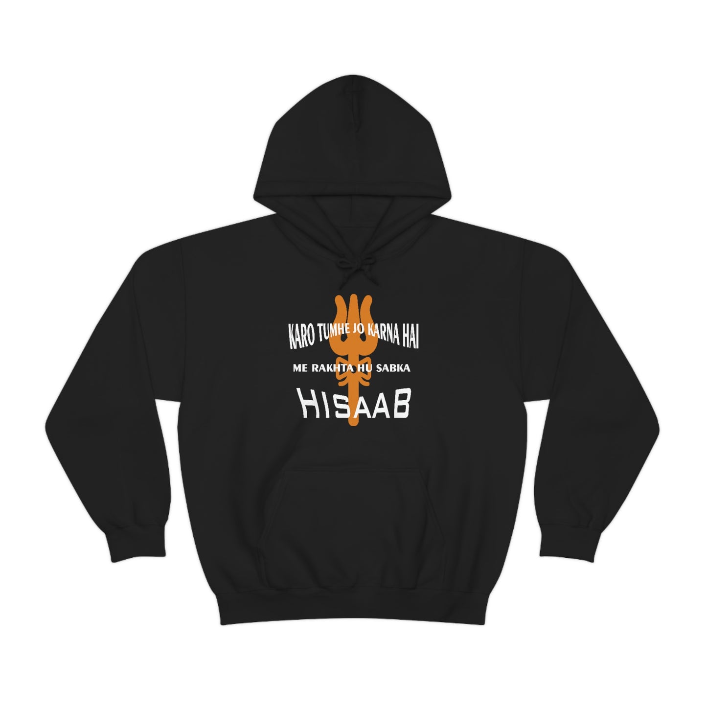 Mahakaal ka Hisaab Black Hoodie sweatshirt.